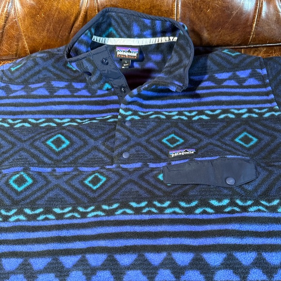 RARE Vintage Patagonia Synchilla Fleece FA16 Saltillo Blue Men’s L - Picture 1 of 5